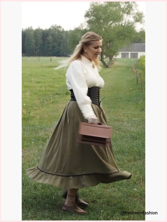 Wide Elastic Waist Lace-Up Corset Belt for Dresses Renaissance